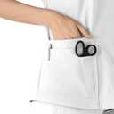 Carhartt Scrubs for Women, Force Essentials, V-Neck Tops with 5 Pockets (White, M)
