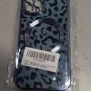 ZONRW for iPhone 11 Pro Case Magnetic,Soft Cute Luxury Leopard Cheetah Pattern Plating Glitter Bling Phone Case Compatible with MagSafe Clear Shockproof Back Cover for Women Girl 5.8"-Blue