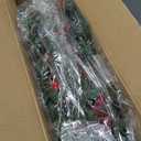 Craftsatin 3 Pcs Christmas Teardrop Swag 24 Inch Pine Branch Swag Stairway Swag Prelit Tear Drop Christmas Wreath with Warm Lights Christmas Decoration for Door Indoor Outdoor Home Hanging Decor