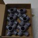 uxcell 1/2" PVC Fittings, 6 Pcs 5 Way Elbow Connector Elbow PVC Furniture Fittings Corner Fitting for Water Supplies PVC Furniture DIY Shelf Greenhouse Tent Connection, Grey (0.5 Inch)