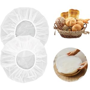 MAQIHAN Reusable Bowl Covers for Bread Proofing 2pcs Eva Plastic Bowl Cover Stretch Elastic Food Storage Wrap Shower Caps Sourdough Rising Basket Dough Bread Baking Supplies Making Tools Accessories