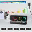 Peakeep Digital Alarm Clock for Bedroom Bedside, Extra Loud for Heavy Sleepers Adults, Large RGB Color Changing Colorful LED Big Numbers, Battery Backup Plug in Electric Clock with USB Charger