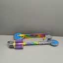Ozbozz Tie Dye Foldable Scooter - Light UP Wheels - Ages 5 and up. Adjustable Handlebar Height 28.5" - 32.5"