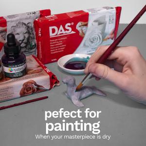 DAS Air-Hardening Modeling Clay - Terra Cotta Clay 1.1lb Block - Pliable Air Clay for Sculpting and Coating - Easy to Use Air Dry Modeling Clay - Molding Clay for Sculpting and More Pack of 3