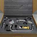 Commercial Sink Faucet with Sprayer 8 Inch Center Wall Mount Kitchen Sink Faucet with 10" Add-on Swing Spout 25" Height Faucet with Down Pre-Rinse Sprayer