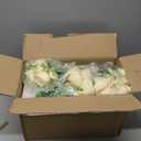 Mkono Mason Jar Lights Centerpiece Table Decor for Dining Room Farmhouse Wood Tray with 3 Jars Flowers Center Pieces Spring Decor for Coffee Table Kitchen Living Room, Grey Blue