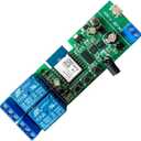 Tuya 2CH Smart Life WiFi Momentary Inching Relay Self-Locking Switch Module,DC/AC 7-32V WiFi RF Bluetooth Relay, Compatible with Alexa Goolge Home