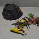 Large Volcano Set with 9 Realistic Dinosaur Action Figures for Kids 2 3 4 5 6 8 10 Years, Simulated Volcanic Eruptions w/Sounds, Volcano Can Store Dinos, Gift for Toddlers Boys & Girls