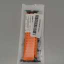 Upgraded Ocean Band Compatible with Apple Watch Ultra 3/2/1 49mm, S11/S10 46mm, 9/8/7 45mm, SE3/SE2/SE/6/5/4 44mm, 3/2/1 42mm, Metal Connector Breathable Sport Watch Strap for Men Women (Regular, A-Black/Orange)