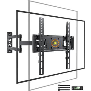 Landscape to Portrait Rotating TV Wall Mount for Vertical Mounting of Displays, Menu Wall Board Mount for 26-65" TVs Holds 88 lbs, Full Motion Corner TV Mount Height Adjusted, VESA 400x400, FORGINGMOUNT