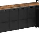 HOOBRO Laundry Sorter 5 Sections, Laundry Hamper with Wheels, 5  10.5 Gallon (40 L), Rolling Laundry Basket, Pull-Out and Removable Oxford Fabric Bags, Rustic Brown and Black BF07XY01