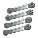 Racfenick 4 Pack Glider Bearing Arm Bracket Hardware Rocker Replacement Parts, 6.4" Length,5.15" Between Mounting Holes (Silver)