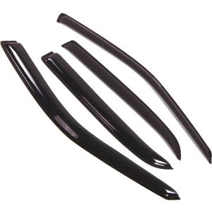 Tuningpros Window Visor Compatible with 1998-2011 Ford Crown Victoria, DGWV2-098 Outside Mount Deflector Rain Guard Dark Smoke, 4 Pcs Set