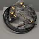 Treekee Rustic Chandelier, 14" Farmhouse Globe Orb Pendant Light, Vintage Black and Gold 3-Light E12 Adjustable Ceiling Hanging Fixture for Kitchen, Dining Room, Living Room, Bedroom, Entryway, Foyer