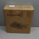 Stainless Steel Dish Drying Rack - Dish Drainer for Kitchen Counter, Extendable Drainboard with Foldable, Space-Saving Cup & Bowl Organizer, Includes Knife and Utensil Holder, Black