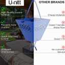 U-nitt Rain Chain Water Collection for Gutters Rainwater Catcher & Diverter, 8.5 FT Chains for Outside Garden, Blue Square Cups, Roof Downspout, Works with Heavy Rain, w/Gutter Clip for Rainchains