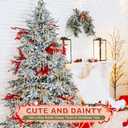 3 x Velvet Christmas Bows, Small Vintage Velvet Twist Tie Bows for Tree Wreath Craft Decoration, Khaki, 24 Pcs