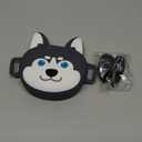 RMOKISIN Dog Treat Pouch with Clicker Magnetic Closure, Silicone Fanny Pack for Pet Training,Adjustable Waist Belt, Leak-Proof, Ideal for Walking Training (Husky)