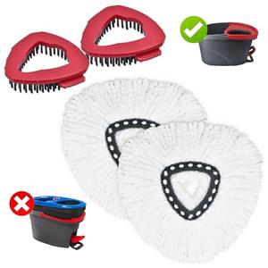 Mop Heads Replacements for Ocedar, Mop Replace Head for O Cedar, Mop Heads for O Cedar, Mop Replace Head for Cedar, Mop Heads for O Cedar Spin Mop Include 2 Pack Mop Refills & 2 Pack Scrubber Mop Head