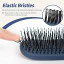 SHINLEA Slim Hair Brush for Fine Thin Thick Hair, Soft Double Nylon Bristles for Deep Detangling & Massage, Metal-Infused Luxury Gold Handle, Gift for Women Men Kids
