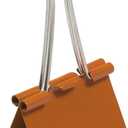 JAM PAPER Colorful Binder Clips - Large - 1 1/2 Inch (41 mm) - Orange Binderclips - 12/Pack