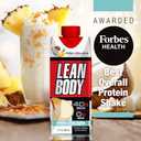 Lean Body Ready-to-Drink Pina Colada Protein Shake, 40g Protein, Whey Blend, 0 Sugar, Gluten Free, 22 Vitamins & Minerals, 17 Fl Oz (Pack of 12) (EXP 07/26/26)