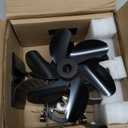 HIDALIFE Wood Stove Fan for Heater, Heat Powered Fireplace 6 Blades Fan with Bracket Compatible for Heater,Thermal Tent Heater Fan for Camping Propane Heater with Magnetic Thermometer