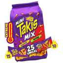 Takis Mini 25PK Bite Size Variety Pack, Assorted Flavored Mixed Rolled Tortilla Chips  (15) Fuego Mini (10) Nitro Mini (EXP 09/15/25)