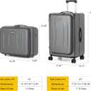 Top Opening Luggage, 16Inch & 25 Inch Airline Approved ABS+PC Hard Shell Suitcases with Silent Wheels, TSA Lock,Front Pocket and Wet-dry Separated Six-piece Set(Grey)