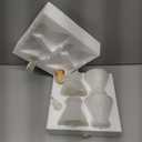 VEMACITY Stemless Martini Glasses Set of 4 | Hand-Applied Gold Rim | Includes Gold Jigger & Picks | Crystal Cocktail Glasses & Bar Tools