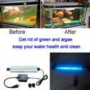 5W Aquarium Algae Clean Light Fish Tank Water Clean Light Green Water Clear Lamp Waterproof Fish Tank Algae Clean Lamp for Pond Tank Filter Sump Swim Pool (5w 6.9inch)