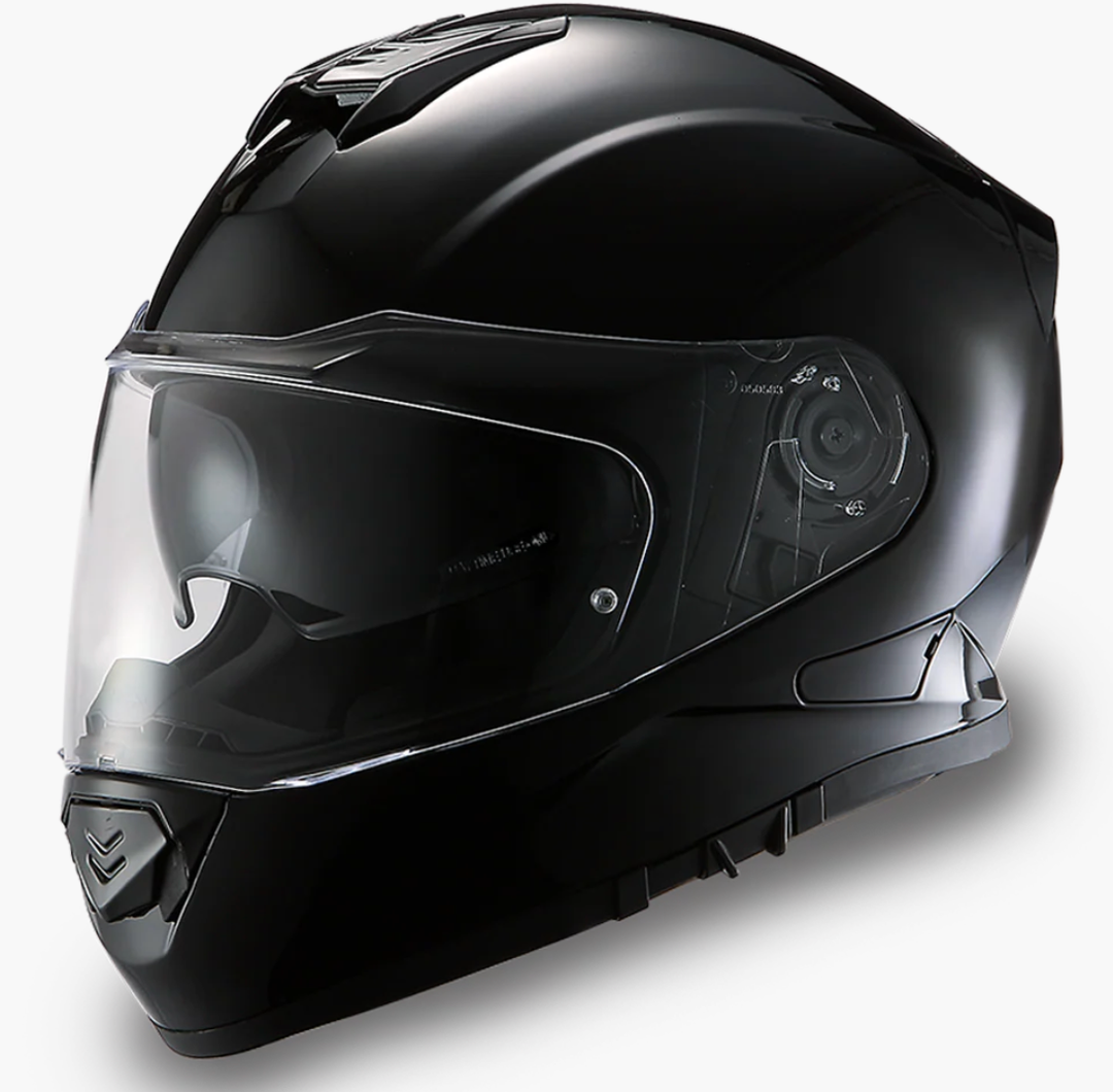 Daytona Detour Full Face Helmet Hi-Gloss Black - DE1-A Free Shipping XS