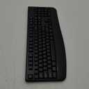 Wireless Keyboard, 2.4G Full-Sized Ergonomic Wireless Computer Keyboard with Wrist Rest for Windows, Mac OS Laptop/PC/Desktop/Notebook(Black)