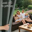 RYB HOME Outdoor Curtains for Patio Waterproof Block Sunlight Thermal Insulated Privacy Assured Thick Outside Curtains for Pergola, Deck, Gazebo, W52 x L90, Dark Green, 1 Panel