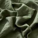Shabby Chic Olive Green Body Pillow Cover - 20x54in Long Pillowcase with Ruffled Fringe Decor