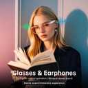Smart Glasses for Women, Blue Light Filtering LensesBluetooth 5.3, Audio & Mic, Intelligent Touch,Open-Ear Clear Sound Audio Glasses with Bluetooth, Ultralight Comfortable Design for Working.