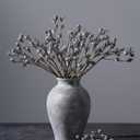 HyeFlora Natural Dried Eucalyptus Branches with Silver Seed, 12-16 Long Stems Pods Dried Flowers for Vase, Boho Home Decor, Floral Arrangements, DIY Crafts
