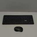 Wireless Keyboard and Mouse Combo, MARVO 2.4G Ergonomic Wireless Computer Keyboard with Phone Tablet Holder, Silent Mouse with 6 Button, Compatible with MacBook, Windows (Black)