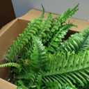 2PCS 45in Fake Ferns- Large Artificial Plants Outdoor, UV Resistant Artificial Ferns for Outdoors, 60 Branches Faux Boston Fern Realistic Weatherproof Fake Plants for Porch Home Patio Hanging Decor