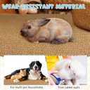 Rabbit Scratch Pad 40x12in, Thickened Sisal Mat with Seagrass Stick - Chew & Claw Care Toy for Pet Cages, Cuttable, Glue-Free