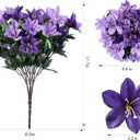 INSPRING Artificial Flowers for Outdoors Spring Decoration, 3 Bundles Faux Silk Outside Azalea Plants UV Resistant Realistic Faux Flowers for Outdoor Planters Porch Patio Garden Yard Home Decor, Mix