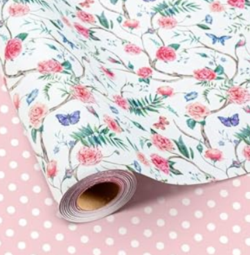 Retrify Baby Shower Kraft Wrapping Paper, 17 Inch x 32.8 Feet Cute Lion Elephant Themed Colorful Balloon Rainbow Gift Wrap with Grid Cutting Lines for Boy Girl Kid Birthday (1 roll (Pack of 1), Brown Animals)