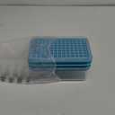 Mini Ice Cube Tray with Lid and Bin, 273 Pcs Ice Cube Trays for Freezer, Ice Cube Mold, Ice Molds Spill-Resistant Removable Lid & Ice Scoop, Ice Mold for Whiskey Cocktail, Tea, Coffee -Blue