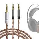 GEEKRIA Apollo Single Crystal Copper Upgrade Audio Cable Compatible with Meze Audio 99 Classics Series, 109 PRO, LIRIC 2, Strada 4.4mm to Dual 3.5mm Replacement Headphones Cord (4.9ft/1.5m)