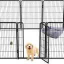 FXW Homeplus Unleashed Indoor Dog Playpen - Stress-Free and Safe Play, Heavy Duty 40 Inch 12 Wire Panels Dog Pen for Medium and Large Dogs, Black│Patented
