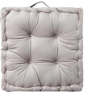 Chair Cushions,high Chair Cushion,Square Solid Color Velvet Seat Cushion with Handle Tufted Thicken Chair Pad Soft Non Slip Reversible 42" x 17" (Gray)