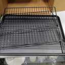 BINO 2-Tier Collapsible Dish Rack with Tray - Matte Black | Dish Drainer Kitchen Plate | Holders for Cups & Plates | Foldable Rack for Kitchen Countertop | Storage and Organization