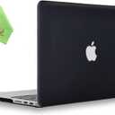 UESWILL Matte Hard Shell Case Cover Compatible with MacBook Pro (Retina, 13 inch, Early 2015/2014/2013/Late 2012), Model A1502/A1425, No CD-ROM, No USB-C, Black