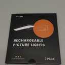 FULEN 2 Pack Picture Lights for Wall,Battery Operated Wall Sconce Rechargeable,LED Wall Light Cordless with Remote,3 Color Temperature, Art Lights for Painting,Frame,Gallery,Dartboard Lights,Black