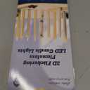 Flameless Taper Candles, 9.6" Real Wax Battery Operated, 3 Pack Led Candles with 3D Wick, Flickering, Ivory
